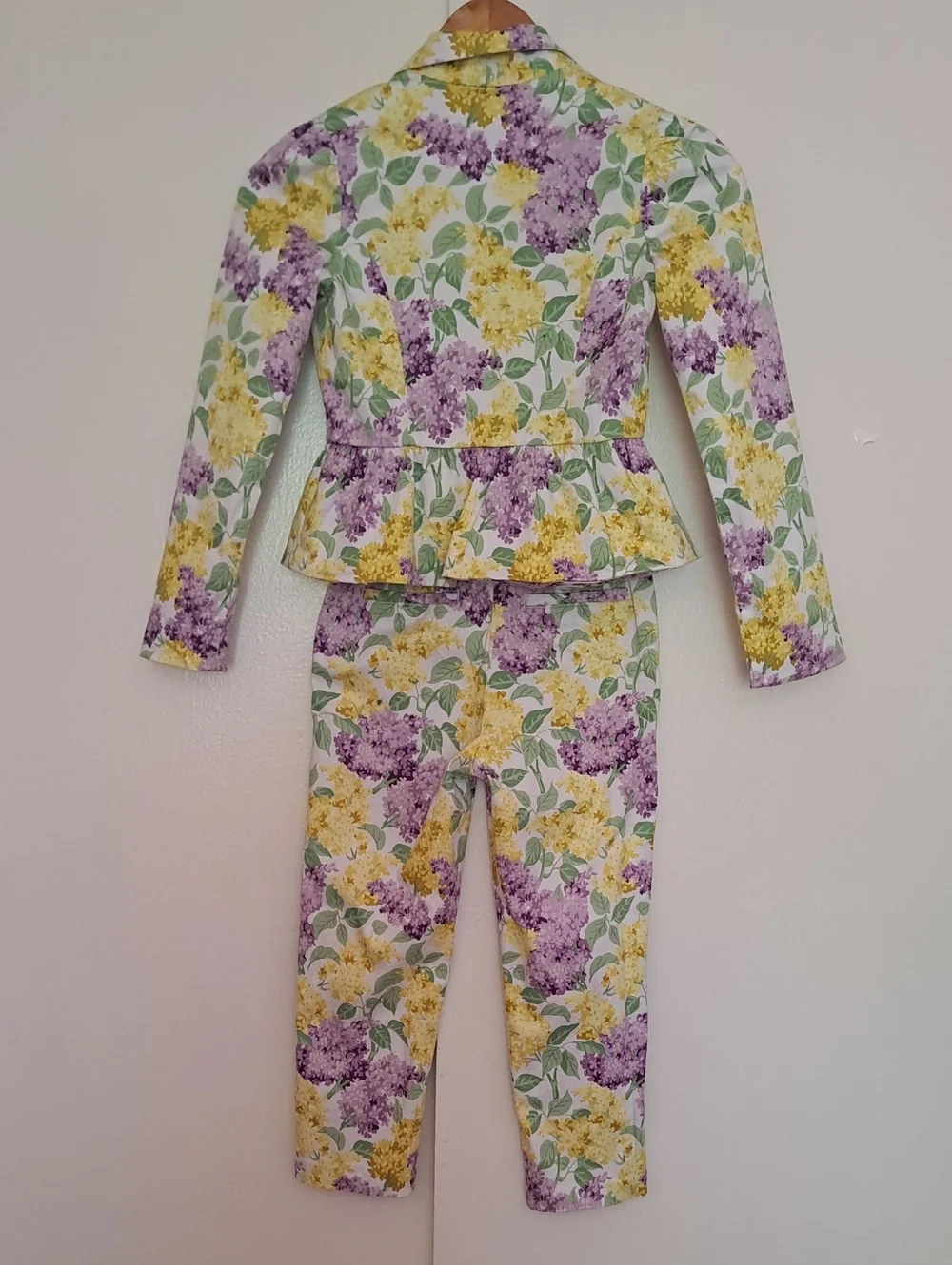 Janie and Jack Yellow, Lavender & Green Floral Jacket Set